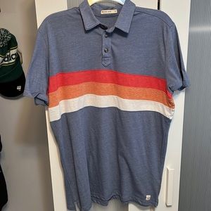 Marine Layer Lucas Navy Colorblock Polo Shirt- new without tags
